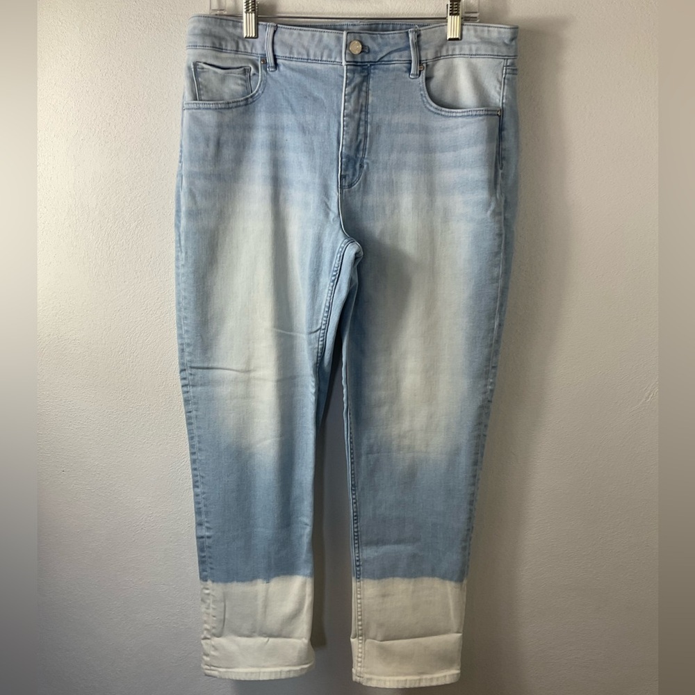 WHBM Slim Crop Blue Jeans Sz 14L Long